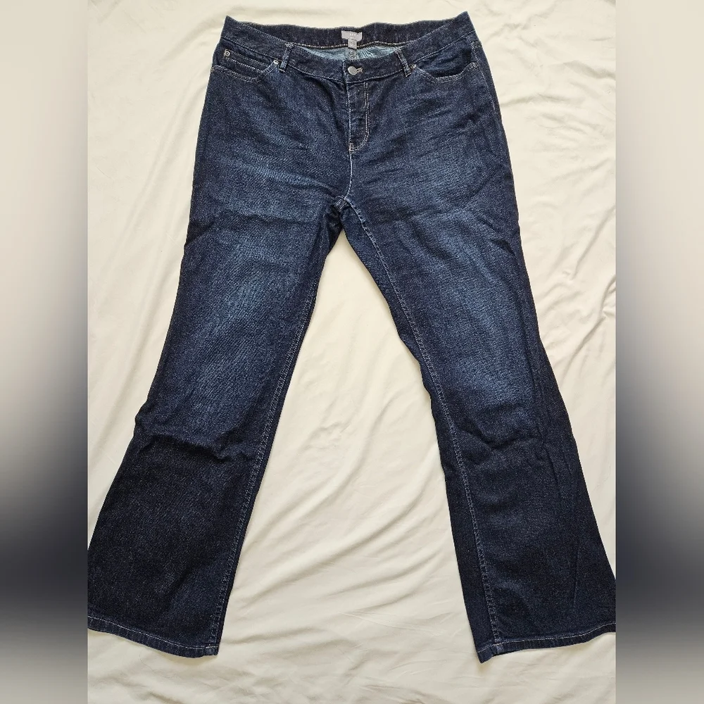 J Jill Womens Bootcut Jeans Dark Wash Stretch Denim Authentic - Picture 2 of 10